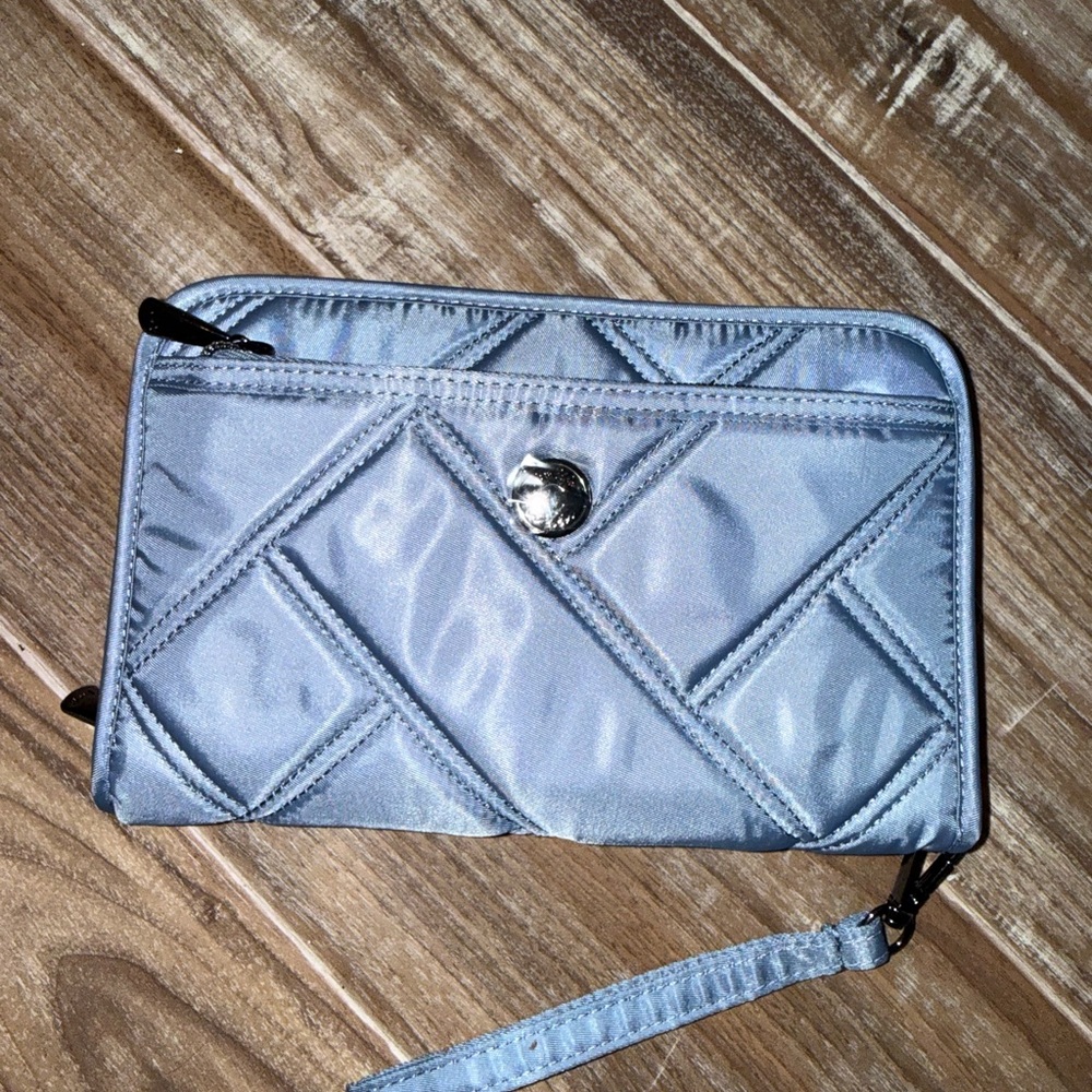 Lug Quilted Zeppelin 2 RFID Wallet Wristlet Blue Moon Clutch Organizer Travel